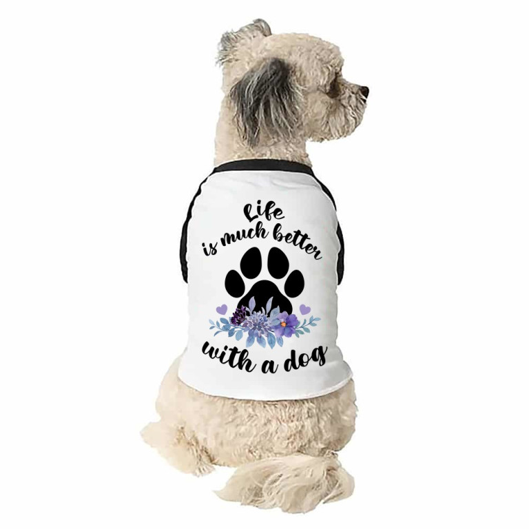 Life is better with a dog - flower