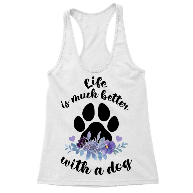 Life is better with a dog - flower