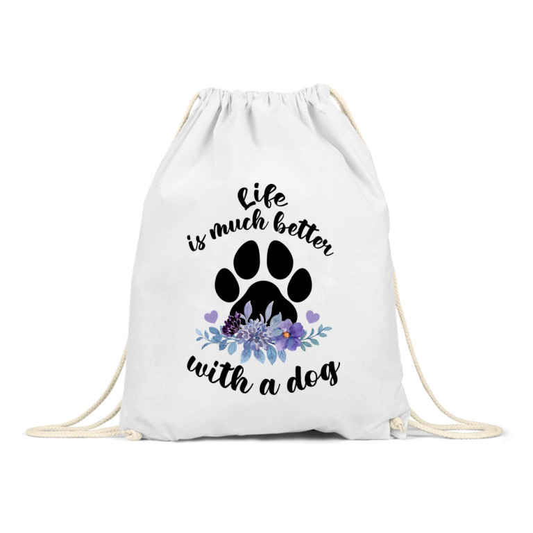 Life is better with a dog - flower