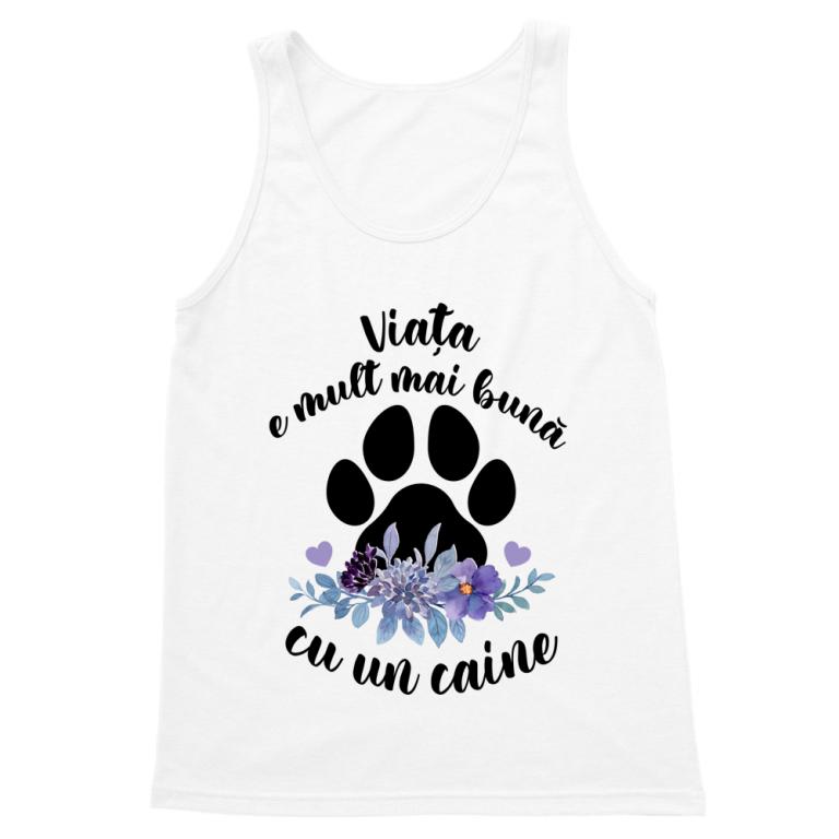 Viața e mult mai bună cu un câine - floral