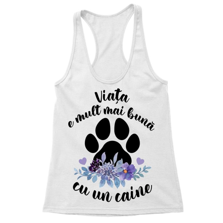 Viața e mult mai bună cu un câine - floral