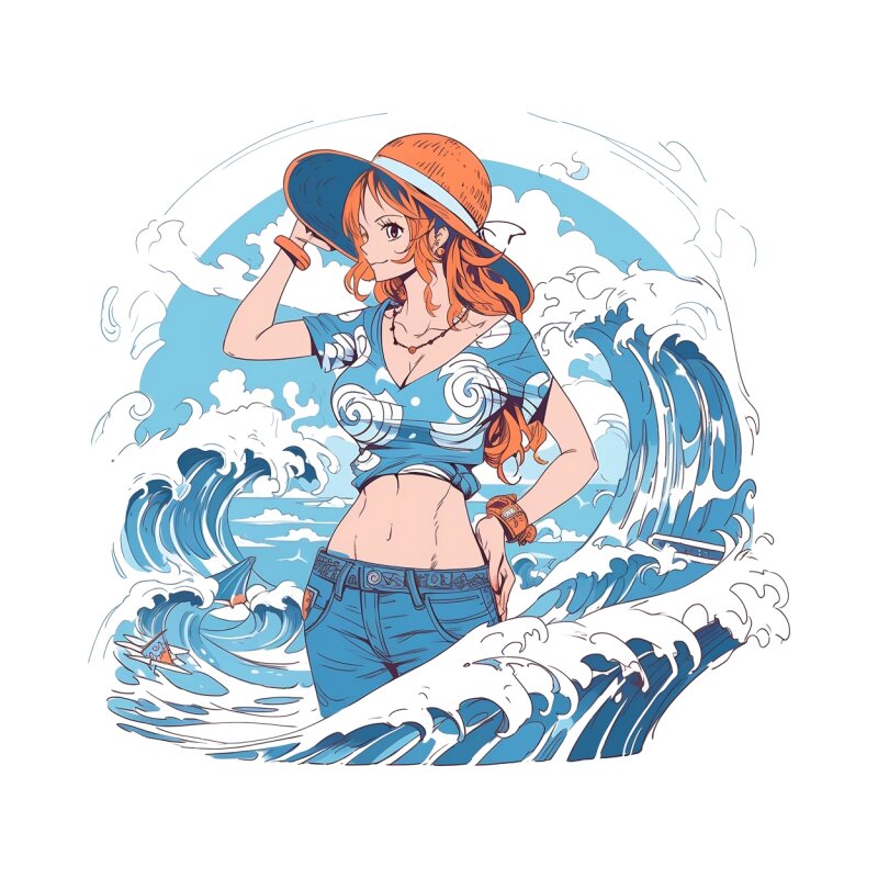 Nami with waves