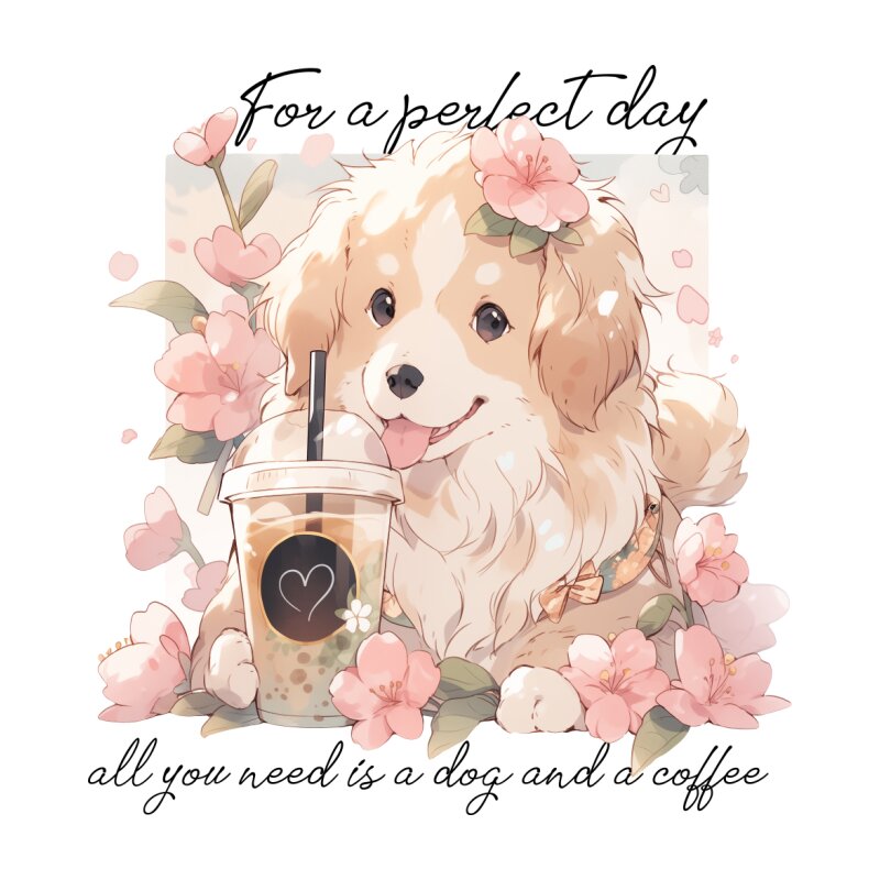 Coffee and dog