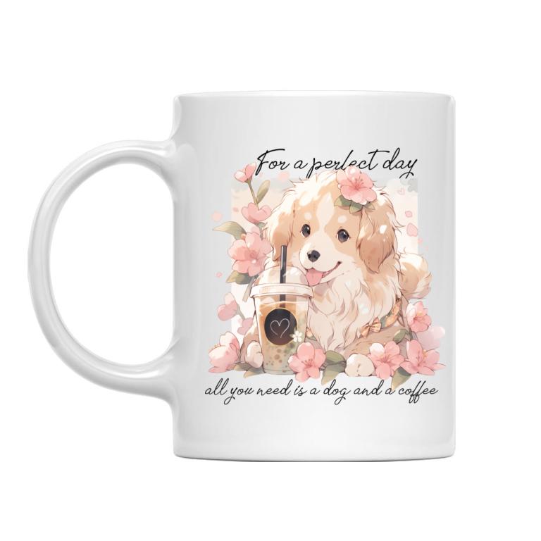 Coffee and dog
