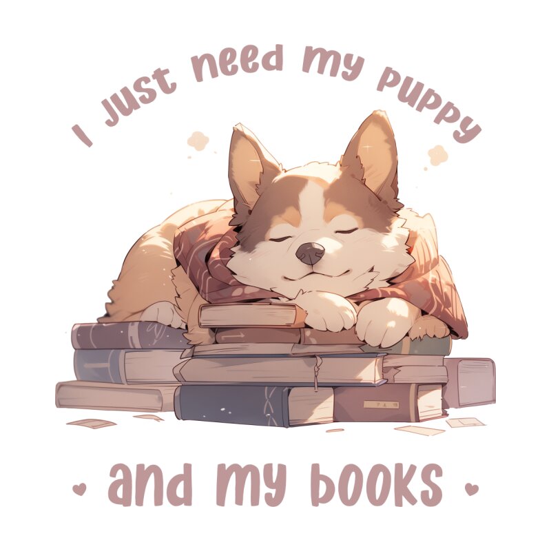 Dog and books - Design preview
