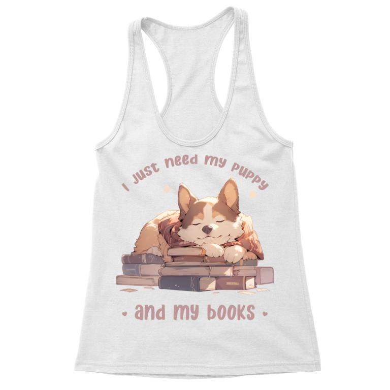 Dog and books