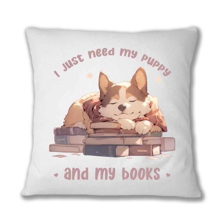 Dog and books