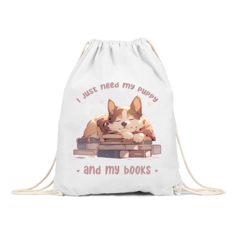 Dog and books