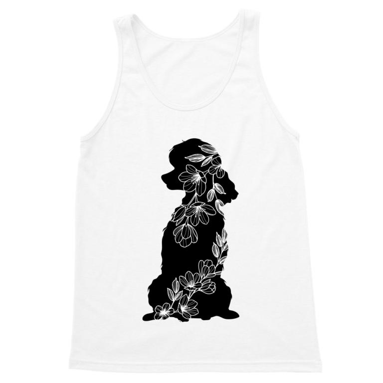 Poodle with flowers