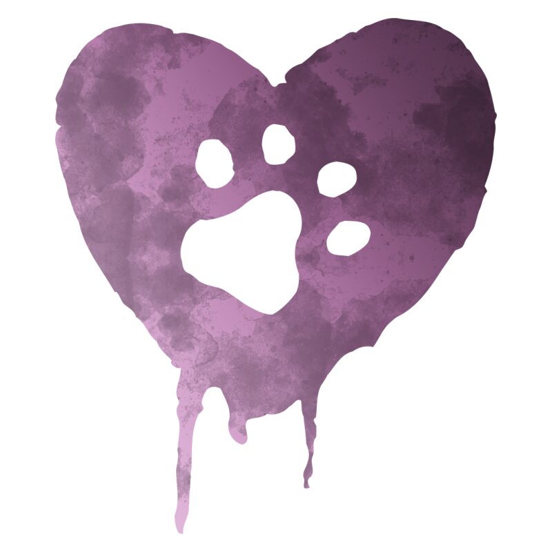 Purple watercolor heart