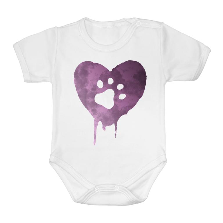 Purple watercolor heart