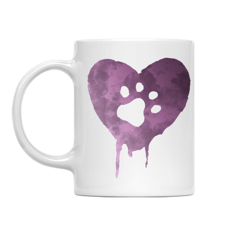 Purple watercolor heart