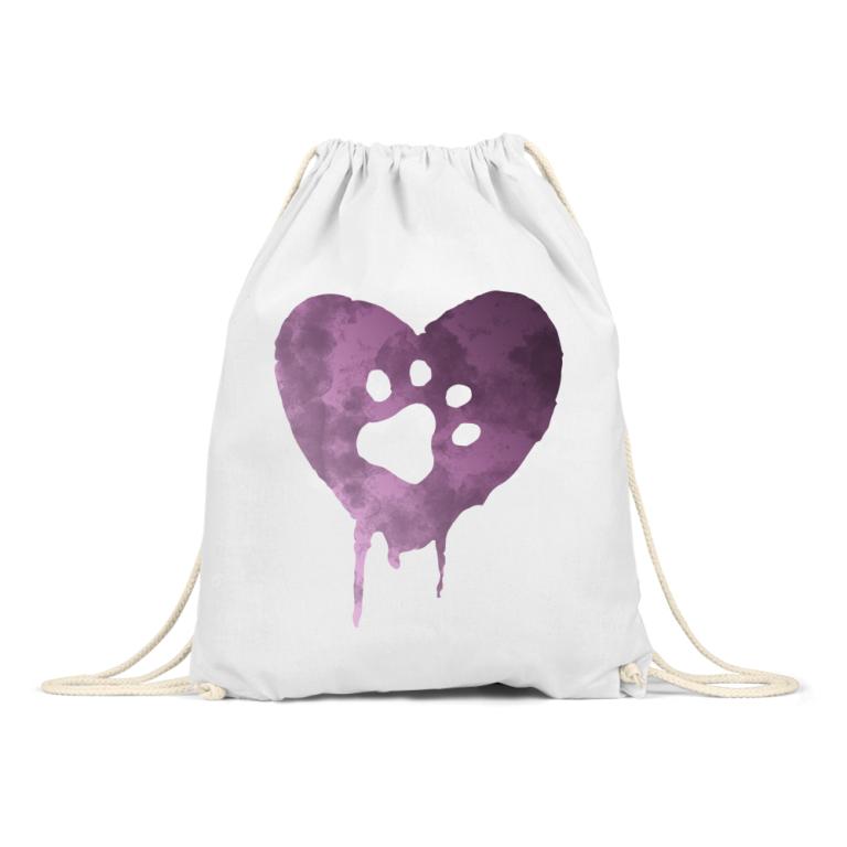 Purple watercolor heart