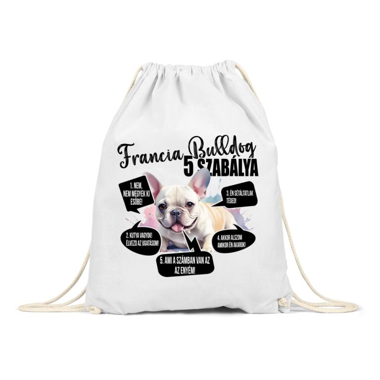 5 Szabály - Francia Bulldog - Tornazsák
