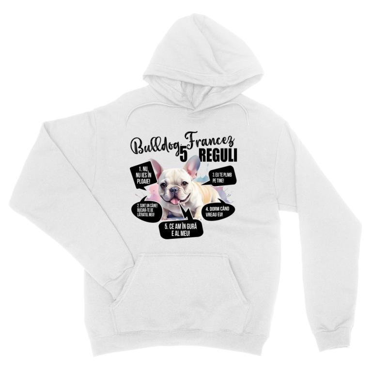 5 reguli - Bulldog francez - Hanorac unisex