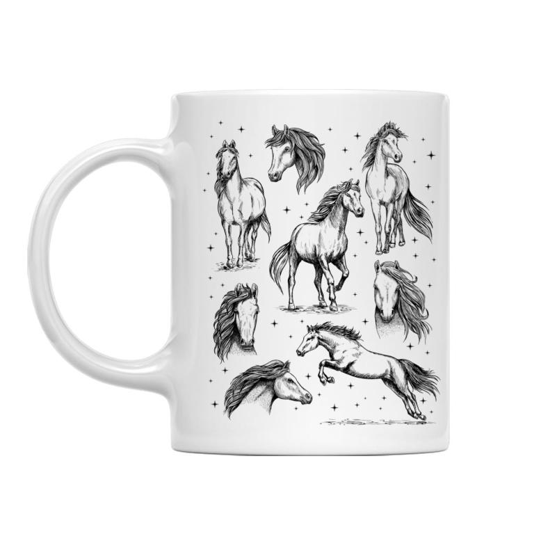 Hand draw horses