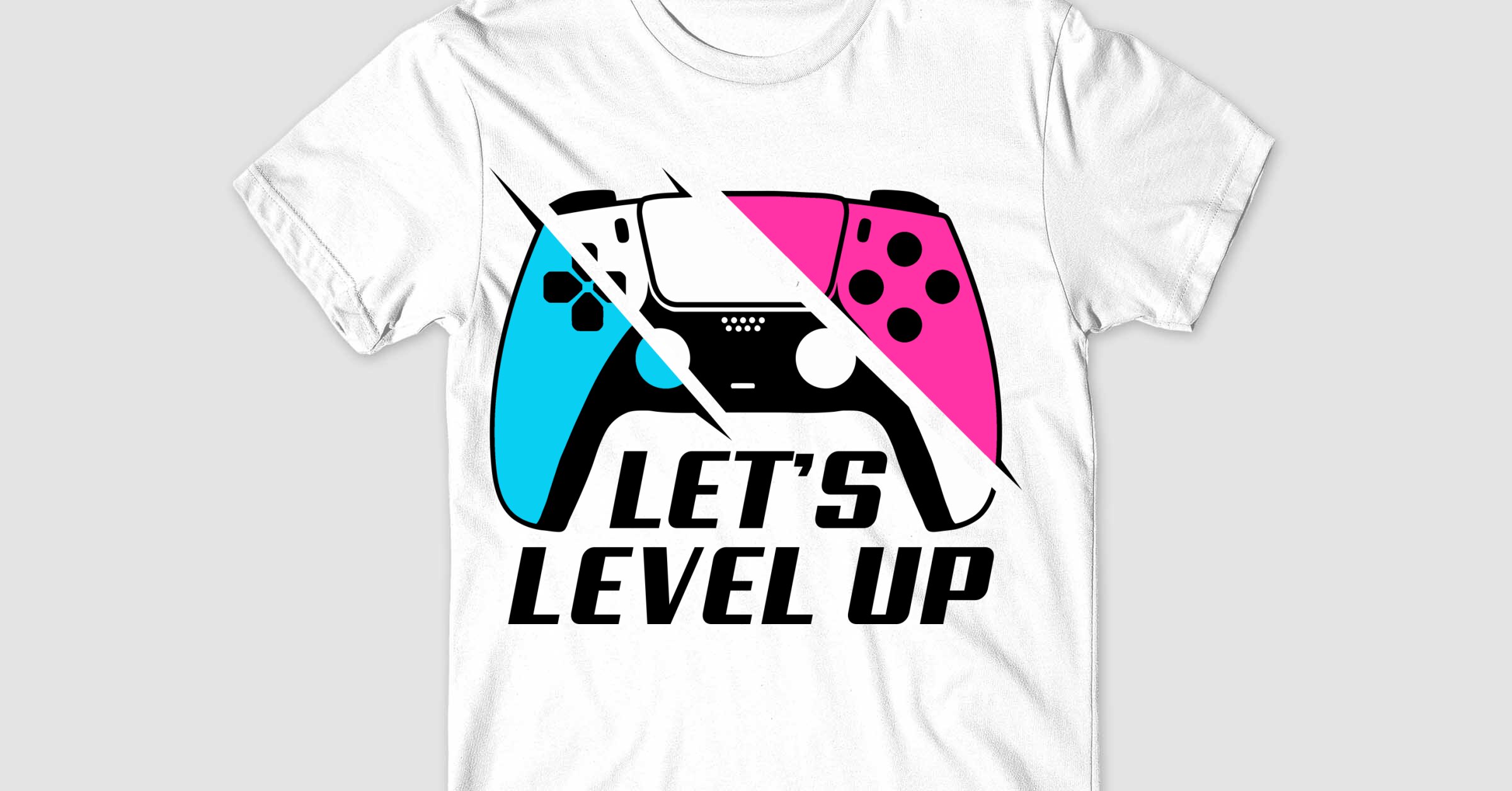 Let's Level Up Póló - Let's Level Up - Logo - Vicces Ajándék ...
