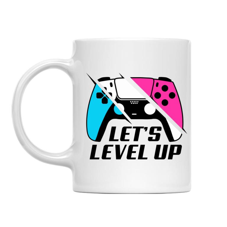 Let's Level Up - Logo - Bögre