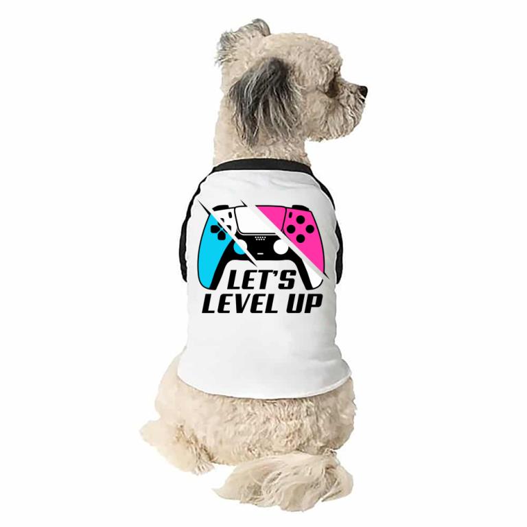 Let's Level Up - Logo - Kutyapóló