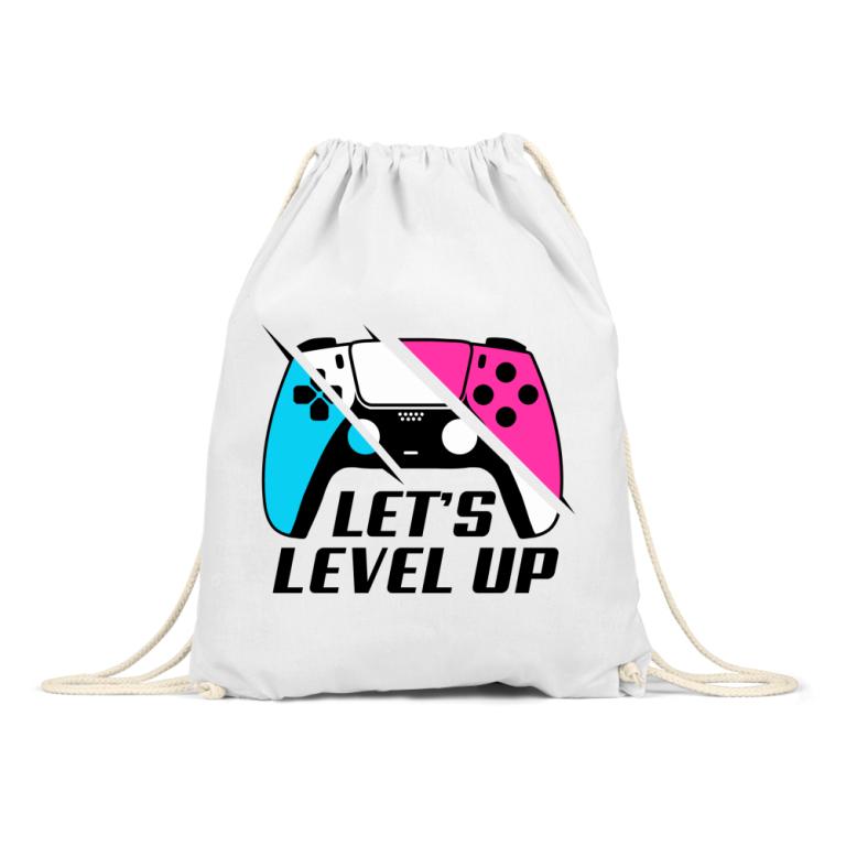 Let's Level Up - Logo - Tornazsák
