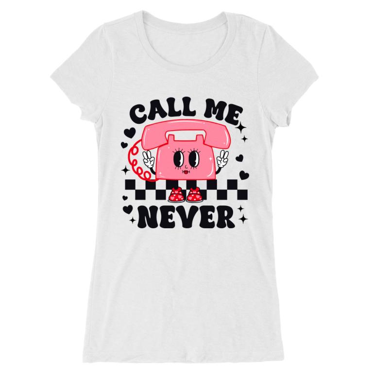 Call me never - Női Hosszított Póló