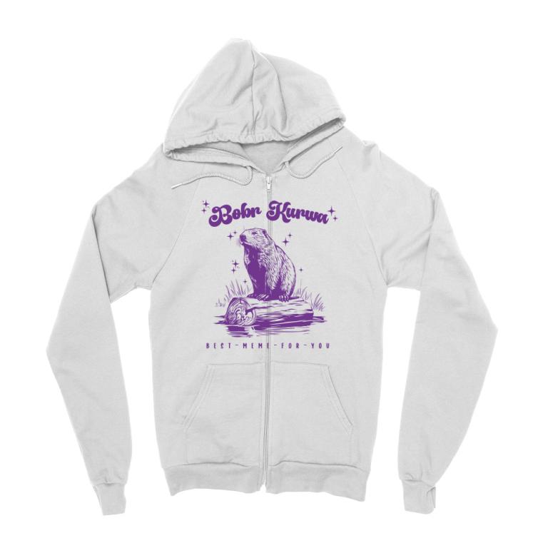 Retro Bobr - Zip Up Hoodie