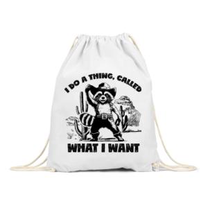 I do a thing - Raccoon - Drawstring Bag