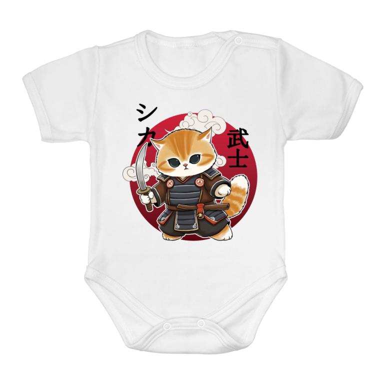Cute samurai cat