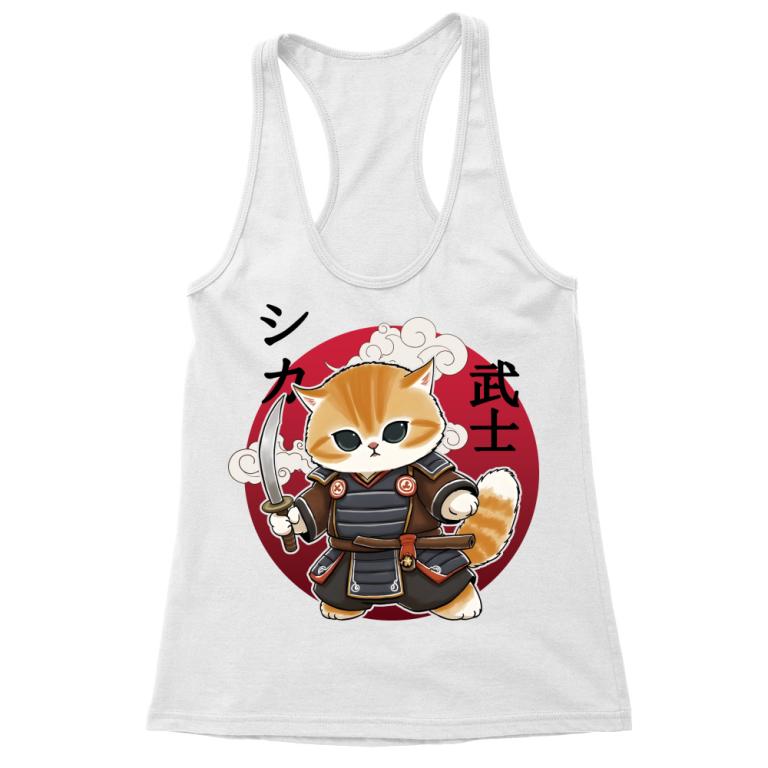 Cute samurai cat