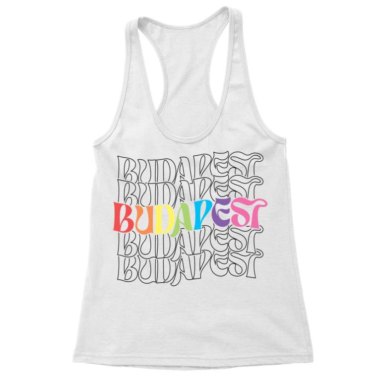 Budapest szivárványos felirat