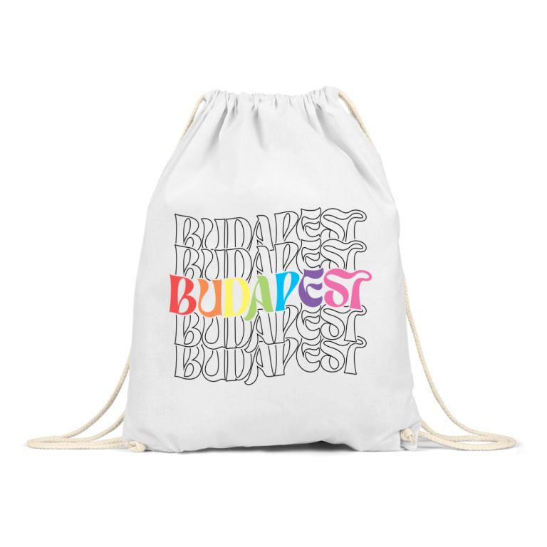 Budapest szivárványos felirat