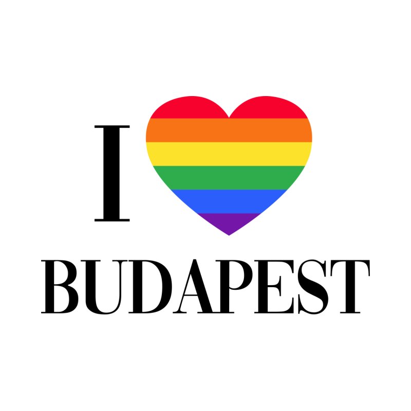 Szivárványos I Love Budapest felirat