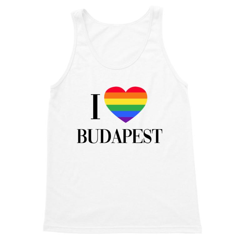 Szivárványos I Love Budapest felirat