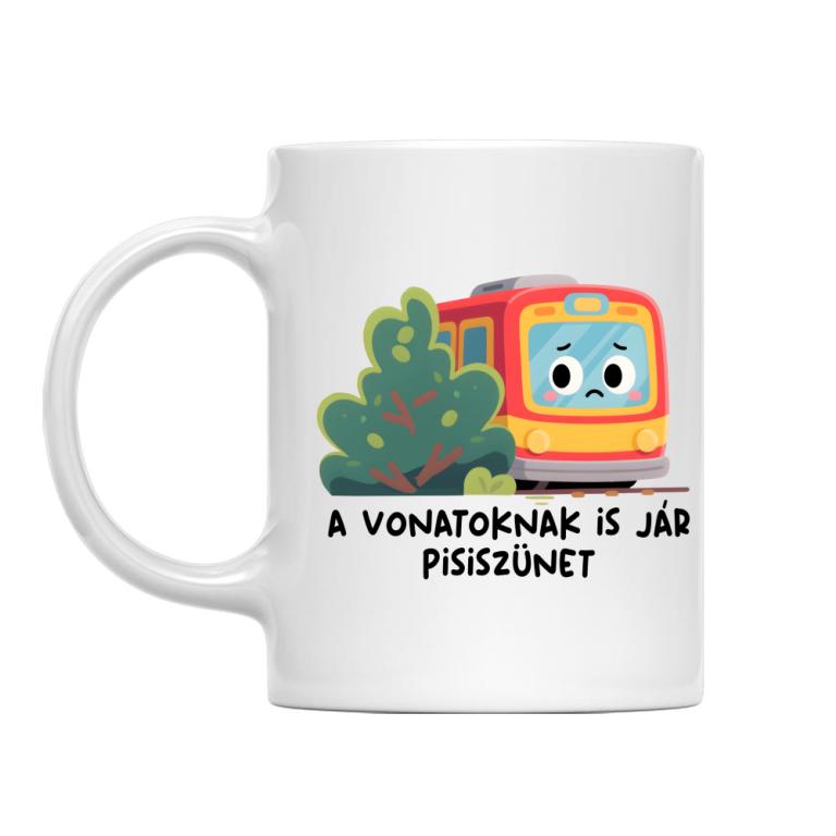 Vonatoknak is jár pisiszünet - Bögre