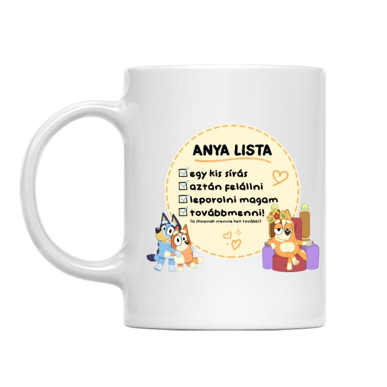 Anya lista Bluey kiadás - Bögre