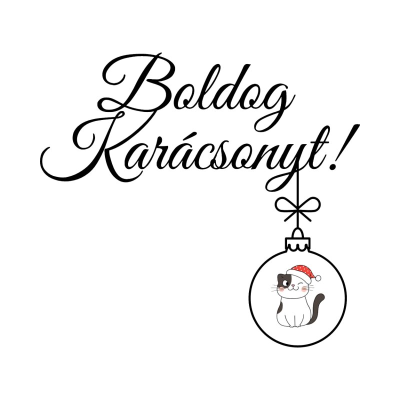 Boldog Karácsonyt - Macskás Fadísz - Mikulás cica
