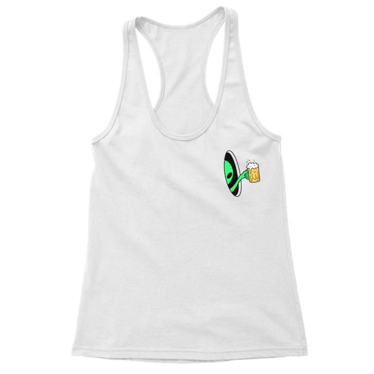 Beer-Drinking Alien – Paired Heart Print