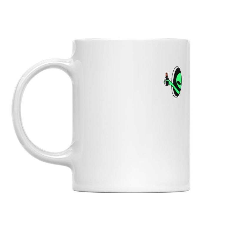 Wine-Drinking Alien – Paired Heart Print