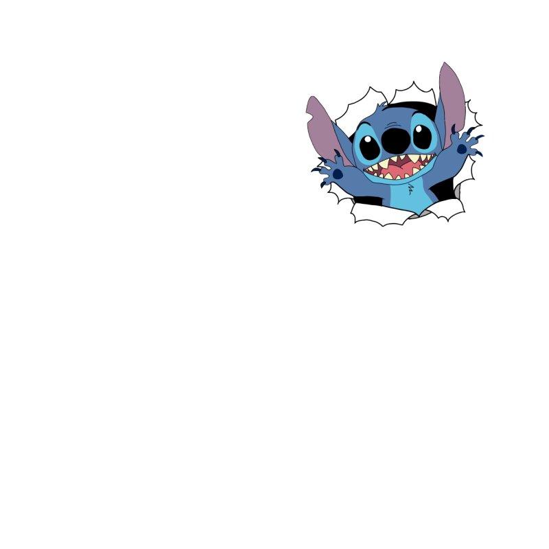 Stitch Jumping In – Paired Heart Print