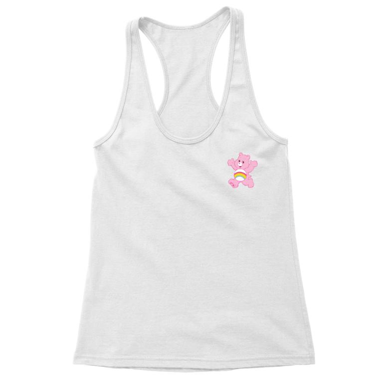 Pink Care Bear - couple heart print