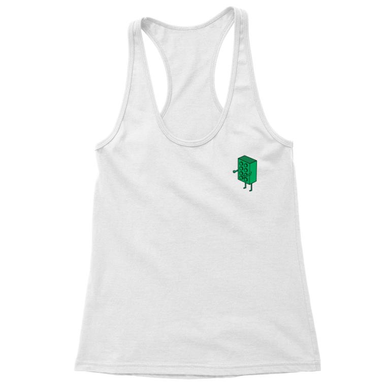 Lego hug - green - couple heart print