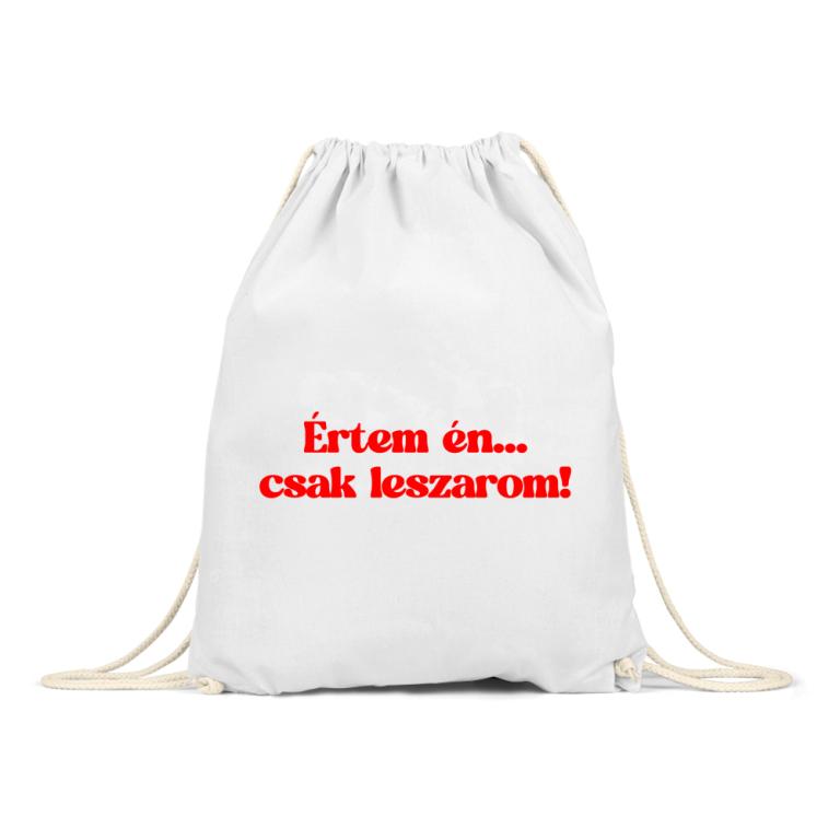 Értem én csak leszarom minimal - Tornazsák