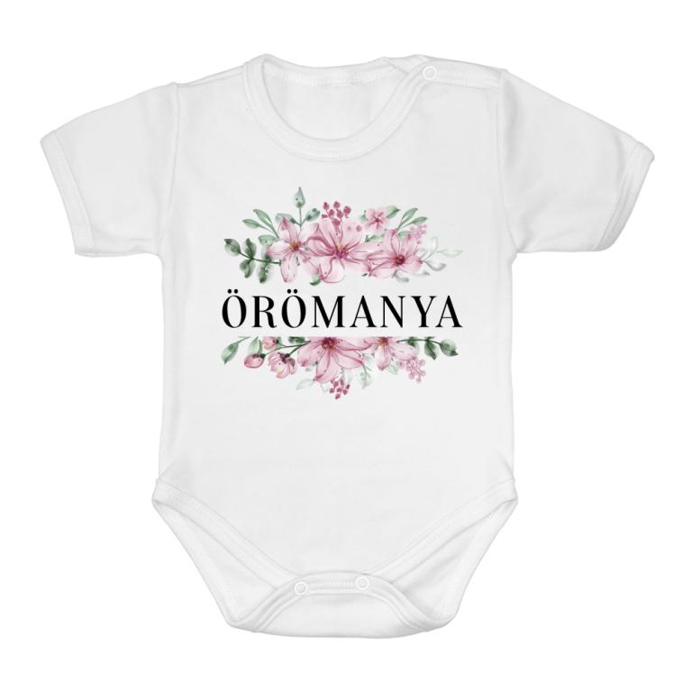 Örömanya - Virágos - Baba Body
