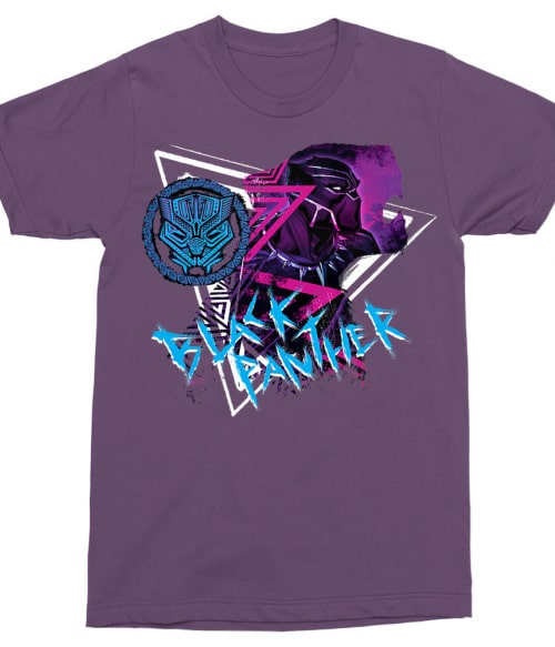 Neon Panther Badge Fekete Párduc Póló - Marvel