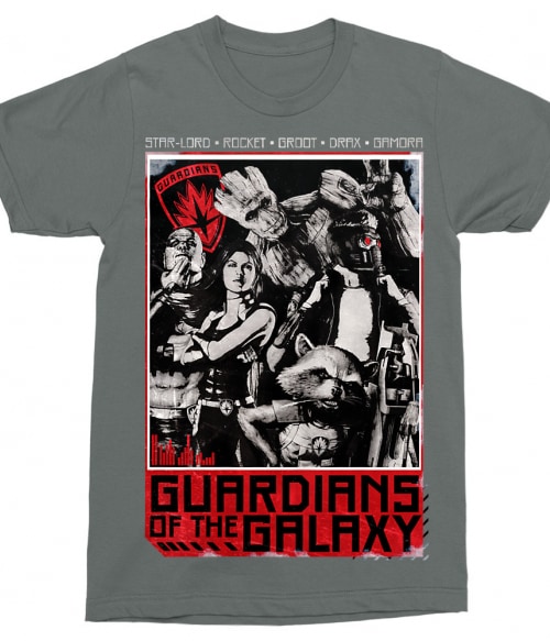 Guardians team grunge Guardians of the Galaxy Póló - Marvel