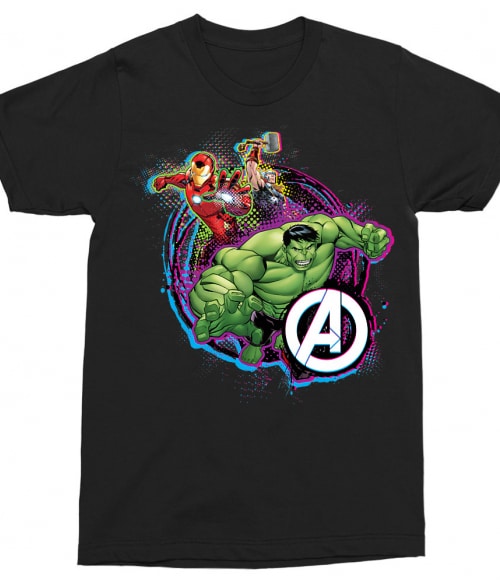 Avengers Team Neon Póló - Ha Avengers rajongó ezeket a pólókat tuti imádni fogod!