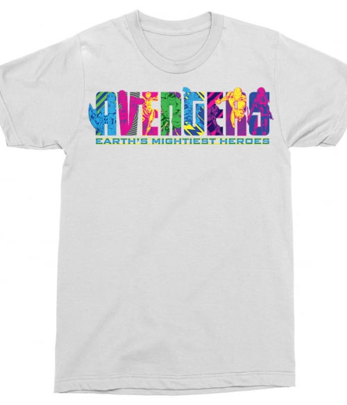 Avengers Neon Text Póló - Ha Avengers rajongó ezeket a pólókat tuti imádni fogod!