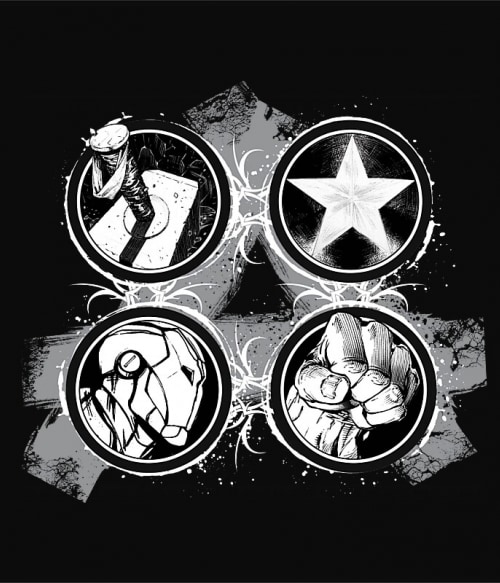 Heroes Splatter Logo Marvel Marvel Marvel Pólók, Pulóverek, Bögrék - Marvel