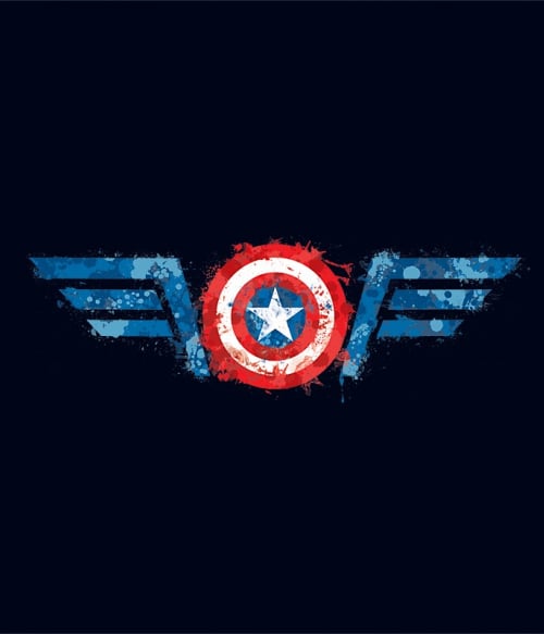 Captain America splash logo Marvel Pólók, Pulóverek, Bögrék - Marvel