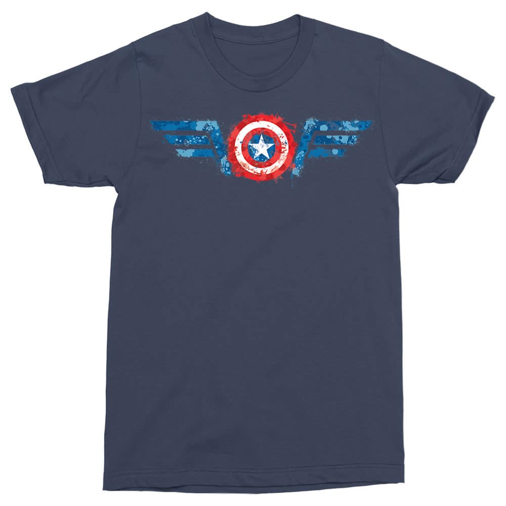 Captain America splash logo Fashion Férfi Póló